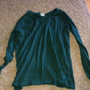 PINK long sleeve green shirt